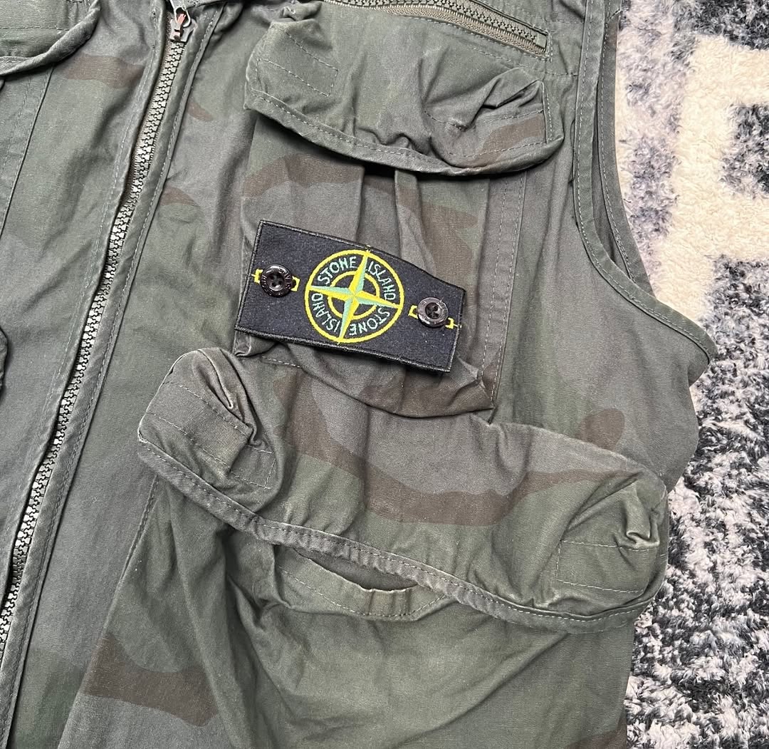 Supreme x Stone Island Camo Cargo Vest