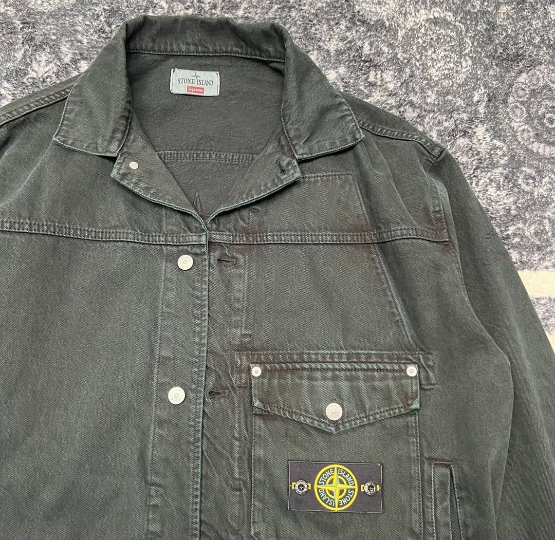 Supreme x Stone Island Denim Trucker Jacket