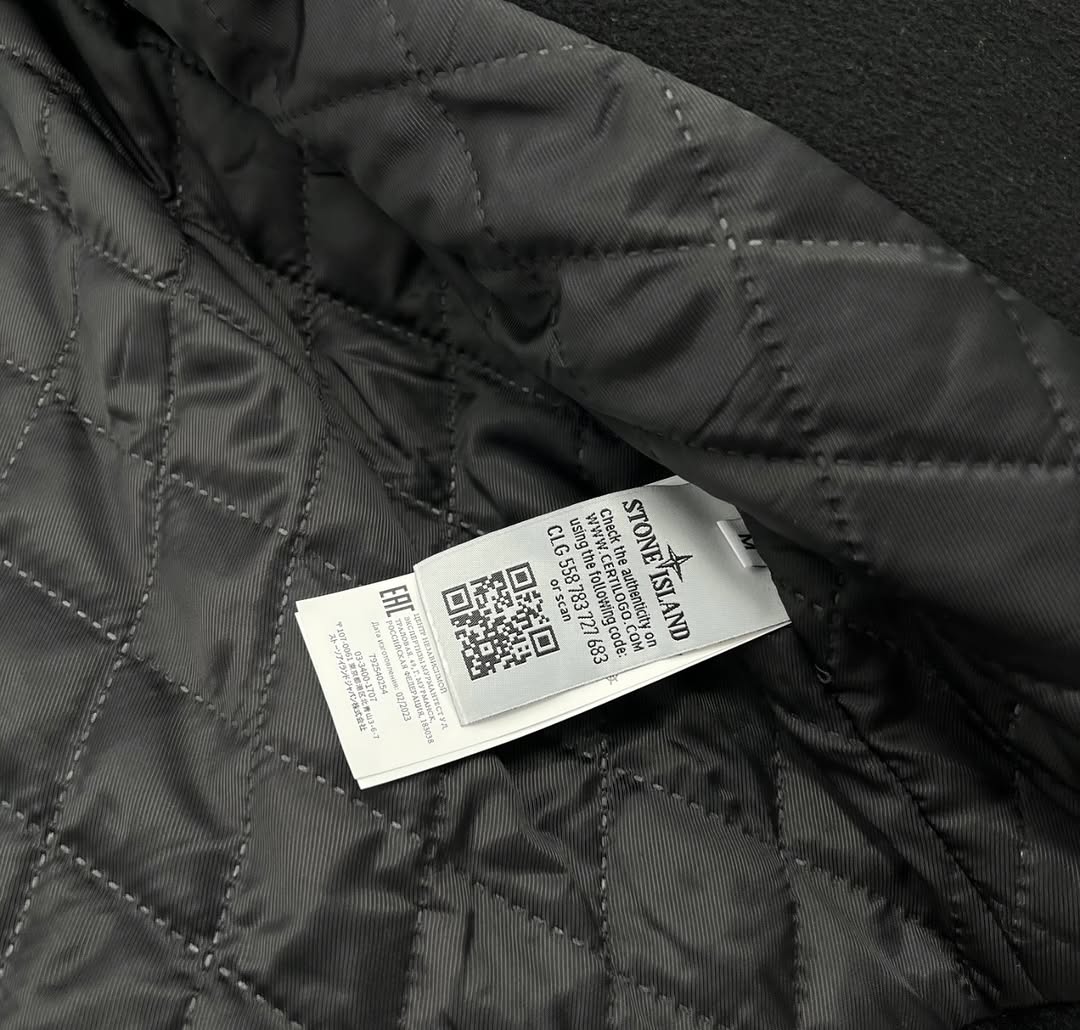 Stone Island Wool Peacoat