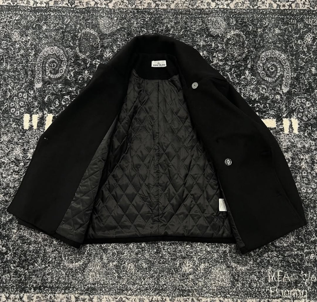 Stone Island Wool Peacoat