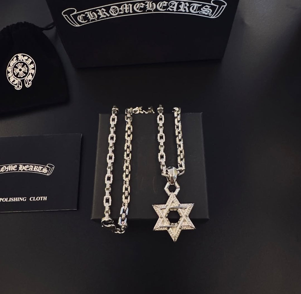 שרשרת מגן דוד כסף סטרלינג 925