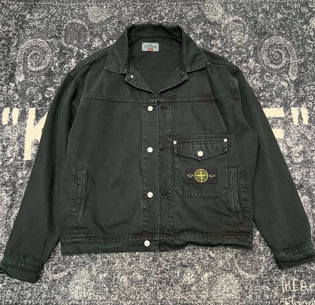 Supreme x Stone Island Denim Trucker Jacket