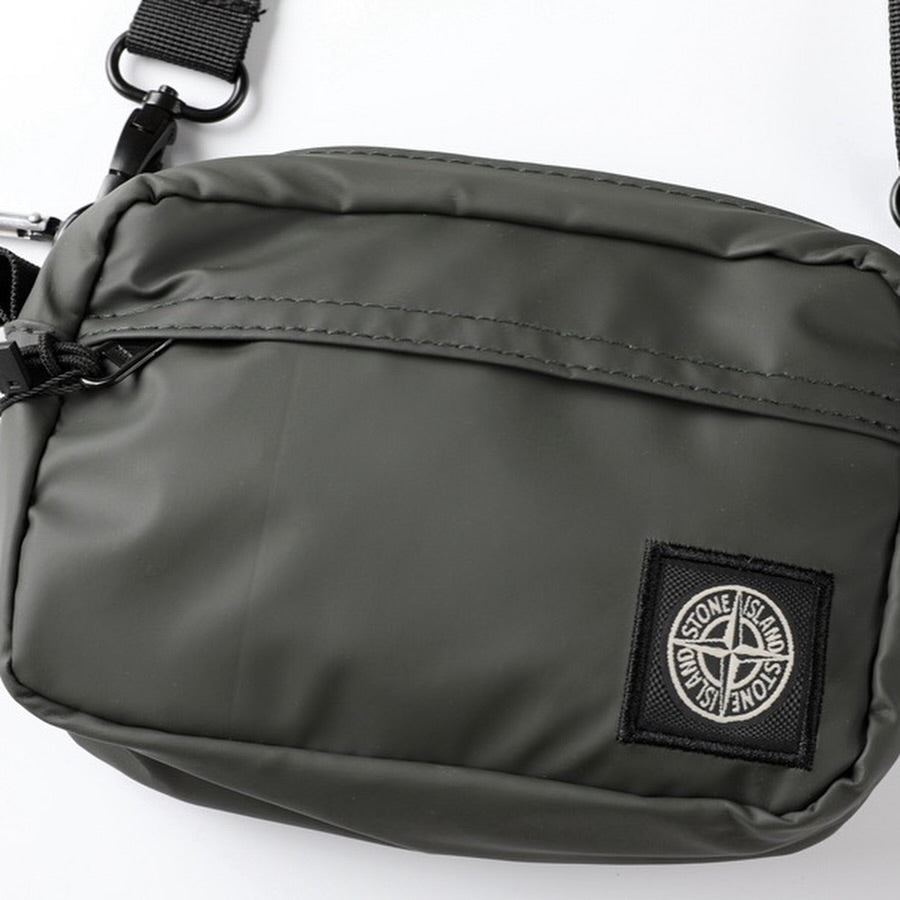 Stone Island Front-Zip Logo-Patch Belt Bag
