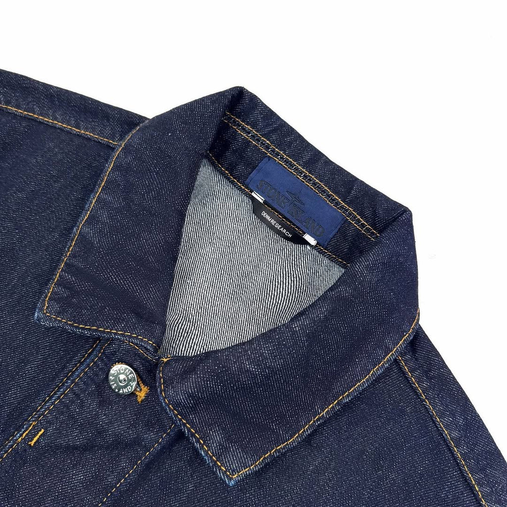 Stone Island INDIGO DENIM-RINSED Coach Jacket